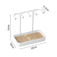 Desktop Jewelry Holder Untangled Jewelry Stand Tray Space-Saving Design Necklace and Earring Tree for Dressing Table, Countertop, Bedroom