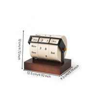Perpetual Wheel Calendar Desktop Wooden Perpetual Calendar Reusable for Study