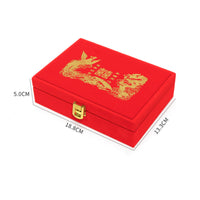 Red Velvet Jewelry Box Heirloom-Quality Chinese Wedding Jewelry Box for Couples