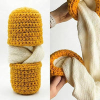 Chunky Knit Scarf Cozy Scarf with Pockets Soft for Commuting