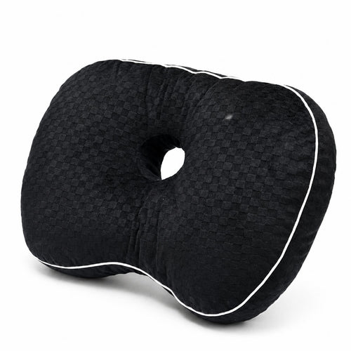 Side Sleeper Pillow with Ear Hole Ear Hole Pillow Checkerboard Textured