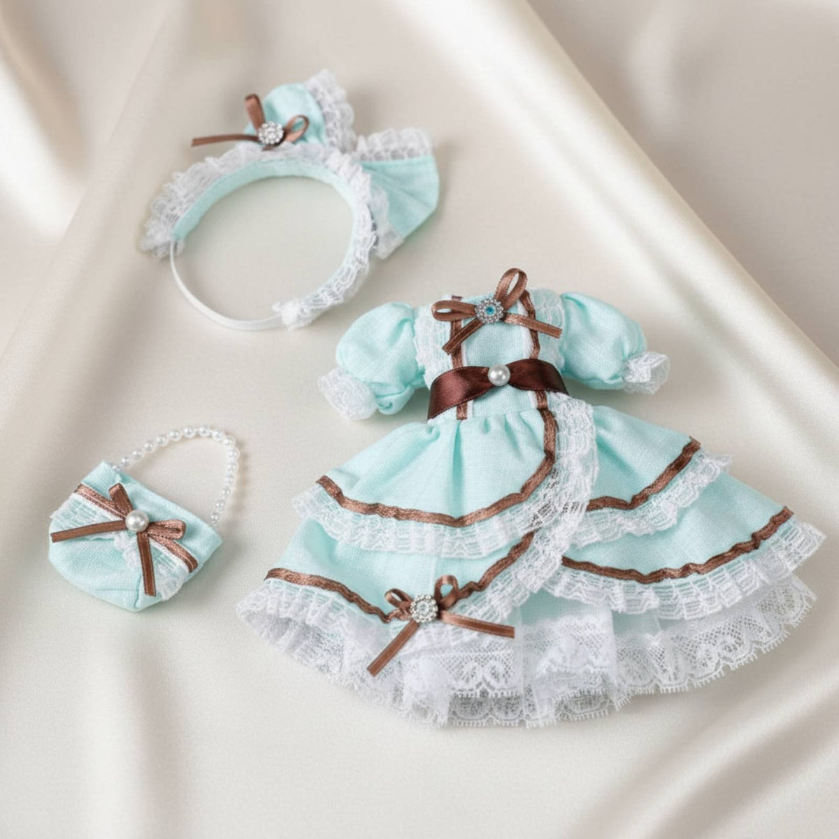Bjd Doll Dress Set Matching Accessories Lolita Doll Dress Outfit Coordinate And