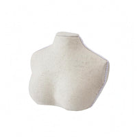 Necklace Display Bust Textured Linen Necklace Stand Tabletop