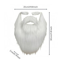 Santa Beard Set Cloth Textile White Santa Costume Beard Backing