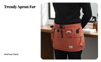 Multi-Pocket Work Apron Gender-Neutral Design Multi-Pocket Utility Apron