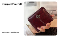 Vintage Fashion women's Short Wallet Snap Closure women's Bifold Wallet Slim Design for Students, Travelers, Daily Use, Travel, Shopping