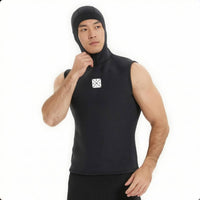 3mm Neoprene Hooded Vest Super Stretch Hooded Diving Wetsuit Vest Close Fit