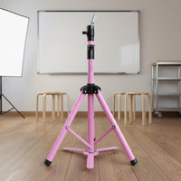 Hairpiece Tripod Stand Foot Pedal Mannequin Head Stand Foldable