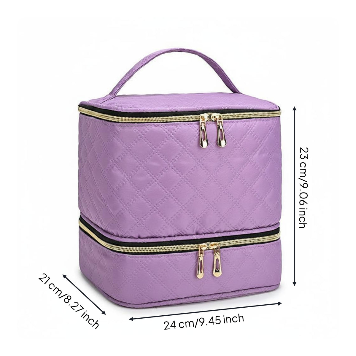 Double Layer Nail Polish Bag Portable Shoulder Strap 40 Bottle Nail Polish Case Large Capacity for Manicurists, Travel, Salon
