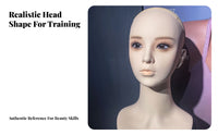 Pierced Ears Hairpiece Mannequin Bust Makeup Display Bust Smooth