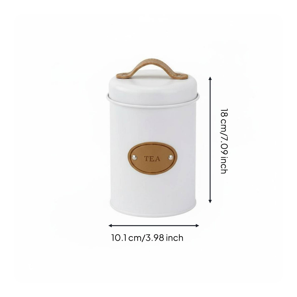 3 Pieces Airtight Storage Container Labeled Containers Metal Food Storage Tin