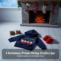 Unisex Kids Cartoon Hoodie, Christmas New Year Pullover, Long Sleeve Sweatshirt, Holiday Relaxed Top, Random Design