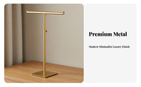 Stainless Steel T-Shaped Display Stand Stable Base T Bar Display Stand Minimalist Design for Retailers, Boutique Owners, Craft Fair, Closet
