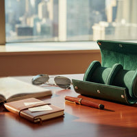 Leather Watch Travel Case Dustproof Portable Watch Holder Secure Storage Suede Interior for Travelers