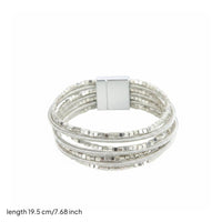 Bohemian Beaded Bracelet Attractive Clasp Bangle for Women
