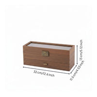 2-Layer Watch Box Drawer Design Display Case Metal Latch