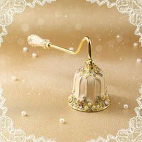 Vintage Enamel Candle Wick Quencher Safe Extinguishing Long Handle Candle Wick Quencher Jeweled Wick Extinguishing Tool