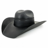Black Wide Brim Cowboy Hat, Unisex, High Crown