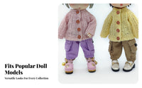 1/12 Miniature Doll Sweater Soft Knitted Doll Cardigan Button Closure Miniature Sweater for Hobbyists