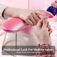 Space Saving Foldable Manicure Hand Rest Portable Manicure Armrest Pillow Easy to Clean for Manicurists, Women, Travel, Home