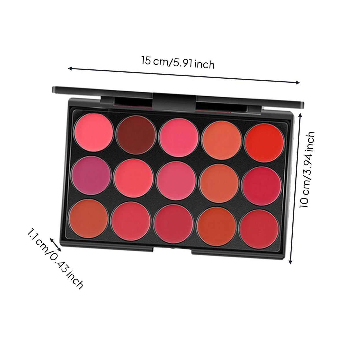 15-Color Lipstick Palette Portable Personal Care Item High Pigment for Studio