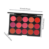 15-Color Lipstick Palette Portable Personal Care Item High Pigment for Studio