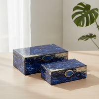 2 Pieces Jewelry Box with Hinged Lid Soft Display Case Long-Lasting for Vanity
