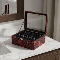 Bangle Organizer Box Dust Shielded Adjustable Bracelet Storage Box Metal Buckle Closure Bangle Case with Slots