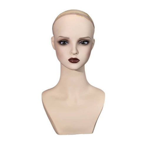 PVC Hairpiece Display Head Long-Lasting Jewelry Display Head Easy to Clean