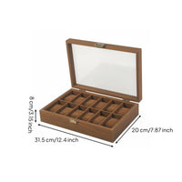 Wooden Watch Box Removable Pillows Watch Collection Box Soft Pillow Slots