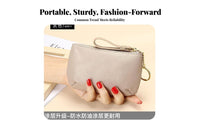 Minimalist Design Soft Leather Coin Wallet Portable Mini Coin Purse Keychain Lightweight for Women, Minimalists, Daily Use, Travel, Shopping