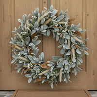 Door Wreath Artificial Lamb Ear Wreath Rustic Style House Decoration for Thanksgiving