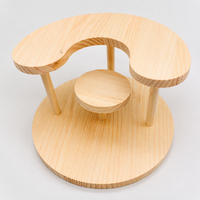 Wood Perfume Organiser for Dresser, 2 Layer Stepped Decorative Tray, Makeup