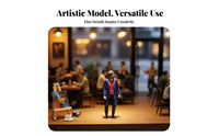 Tiny People Model Multipurpose Miniature Landscape Figure Miniature Landscape People Model Handmade 1:64 Scale Female Figurine