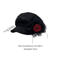 Flower Beret Lightweight Ruffled Beret Warm