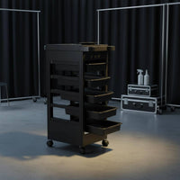 5 Tier Salon Trolley Easy to Clean Hair Coloring Trolley Large-Capacity Drawers