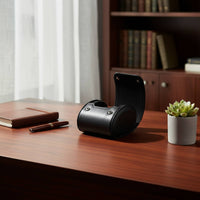Portable Watch Storage Box Scuff Protection Leather Watch Travel Case Individual Compartments Snap Closure for Display