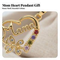 Mom Heart Necklace Symbolic Gift Mama Heart Necklace Versatile for Moms