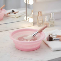 Foldable Silicone Face Basin Matte Finish Collapsible Face Bowl Ribbed