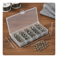 200 Pieces Flattened Lure Rings High Strength Fishing Tackle Connectors Set Rust