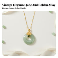 Jade Safety Buckle Necklace Mother's Day Gift Jade Safe Buckle Necklace for Moms