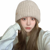Knit Winter Hat for Women Warm Ear Cover Soft Wool Blend