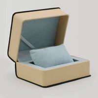 PU Leather Watch Box Pillow Insert Hinged Lid Watch Case Easy to Clean