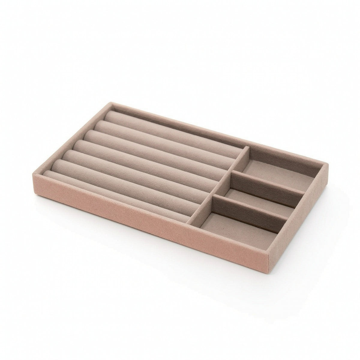 Jewelry Organizer Tray Rectangular Wooden Tray with Lining Multi-Functional