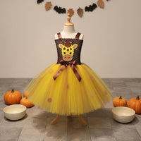 Giraffe Tutu Costume Layered Tulle Skirt Creature Princess Outfit Lined Top