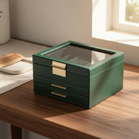 3-Layer Jewelry Box Soft Velvet Lining Storage Item Space Saving
