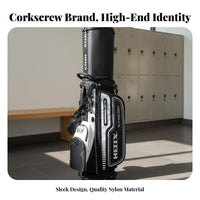 Sport Stand Bag with Wheels Large Capacity Retractable Sport Travel Bag Double Shoulder Straps Sturdy-Duty