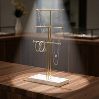 3 Tier Towel Display Stand Iron Frame Home Storage Good Ventilation for Vanity