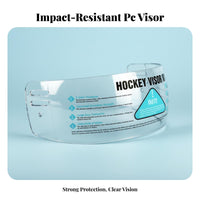Shock Resistant Hockey Helmet Visor High-Clarity Hockey Visor Anti-Scratch for Floorball