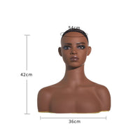 Mannequin Head Sturdy Hairpiece Display Bust Ear Openings Holes